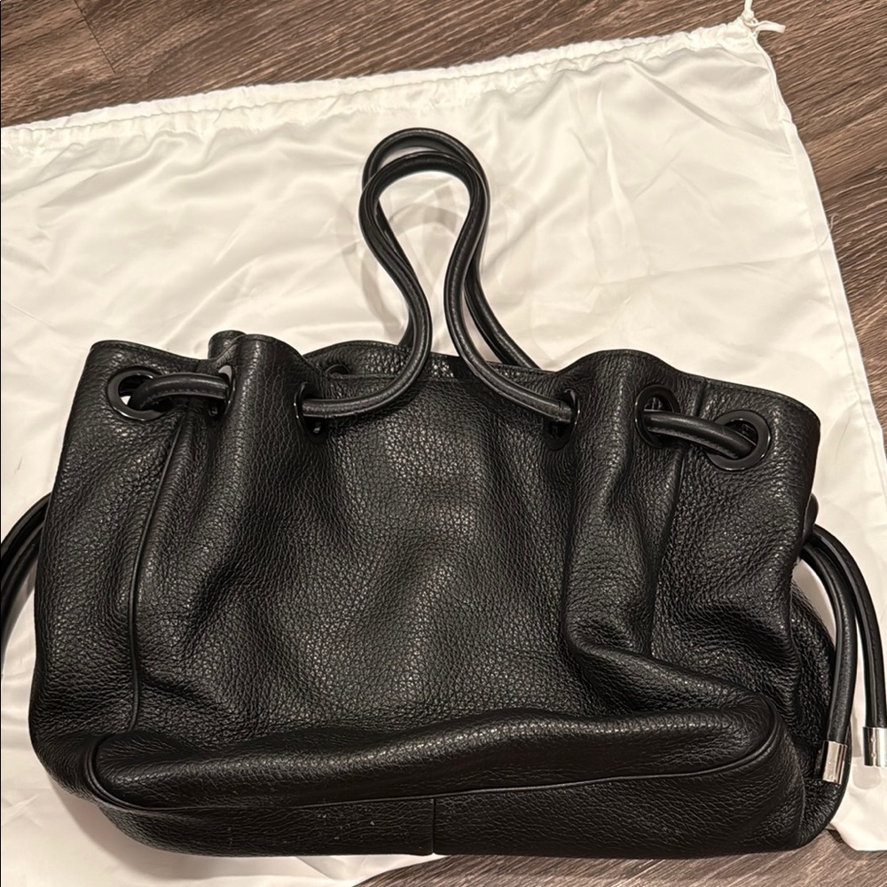Michael Kors Black Leather Tote Bag